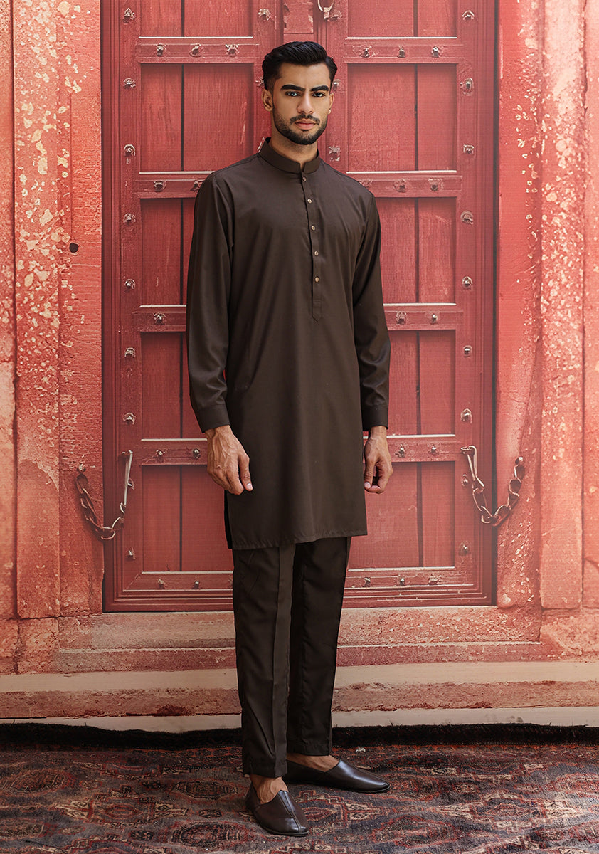 Poly Viscose Forest Night Slim  Fit Suit