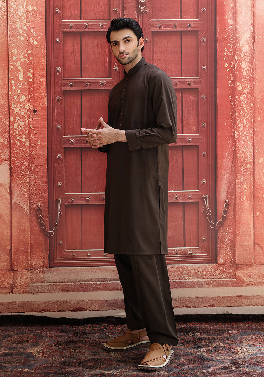 Poly Viscose Forest Night Slim  Fit Suit