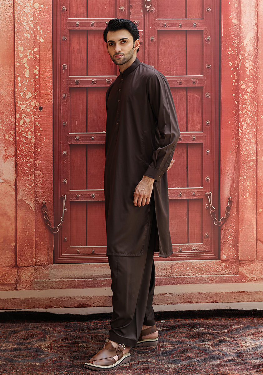 Poly Viscose Java  Classic Fit Suit