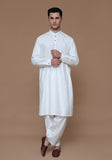 Poly Viscose Maluki Bright White Classic Fit Suit