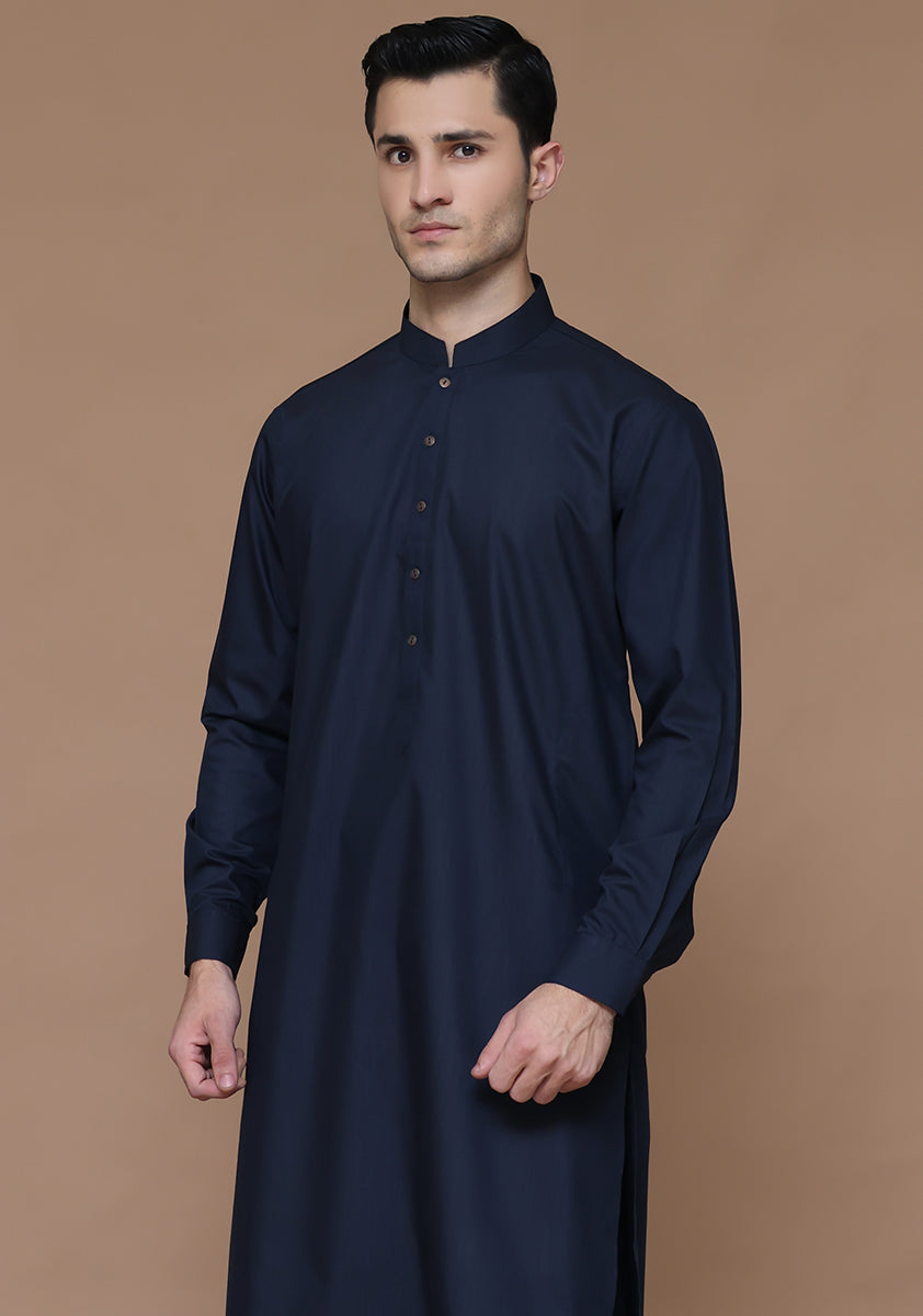 Poly Viscose Maluki Navy Blazer Slim Fit Suit
