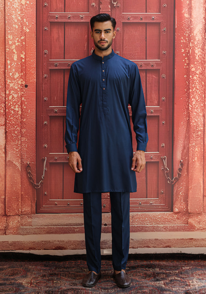 Poly Viscose Moonlit Ocean Slim Fit Suit
