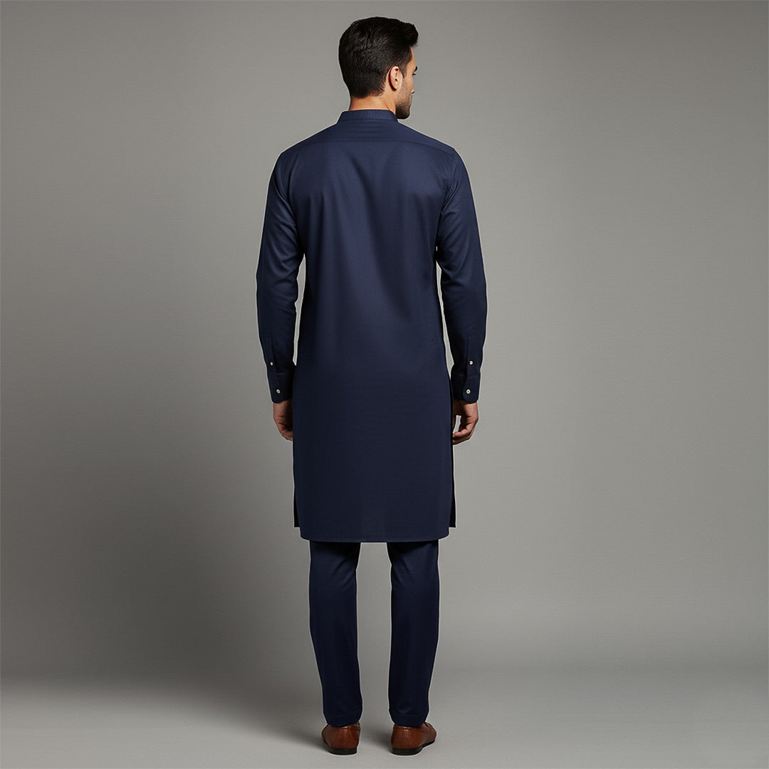 Poly Viscose Moonlit Ocean Slim Fit Suit