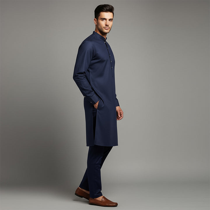 Poly Viscose Moonlit Ocean Slim Fit Suit