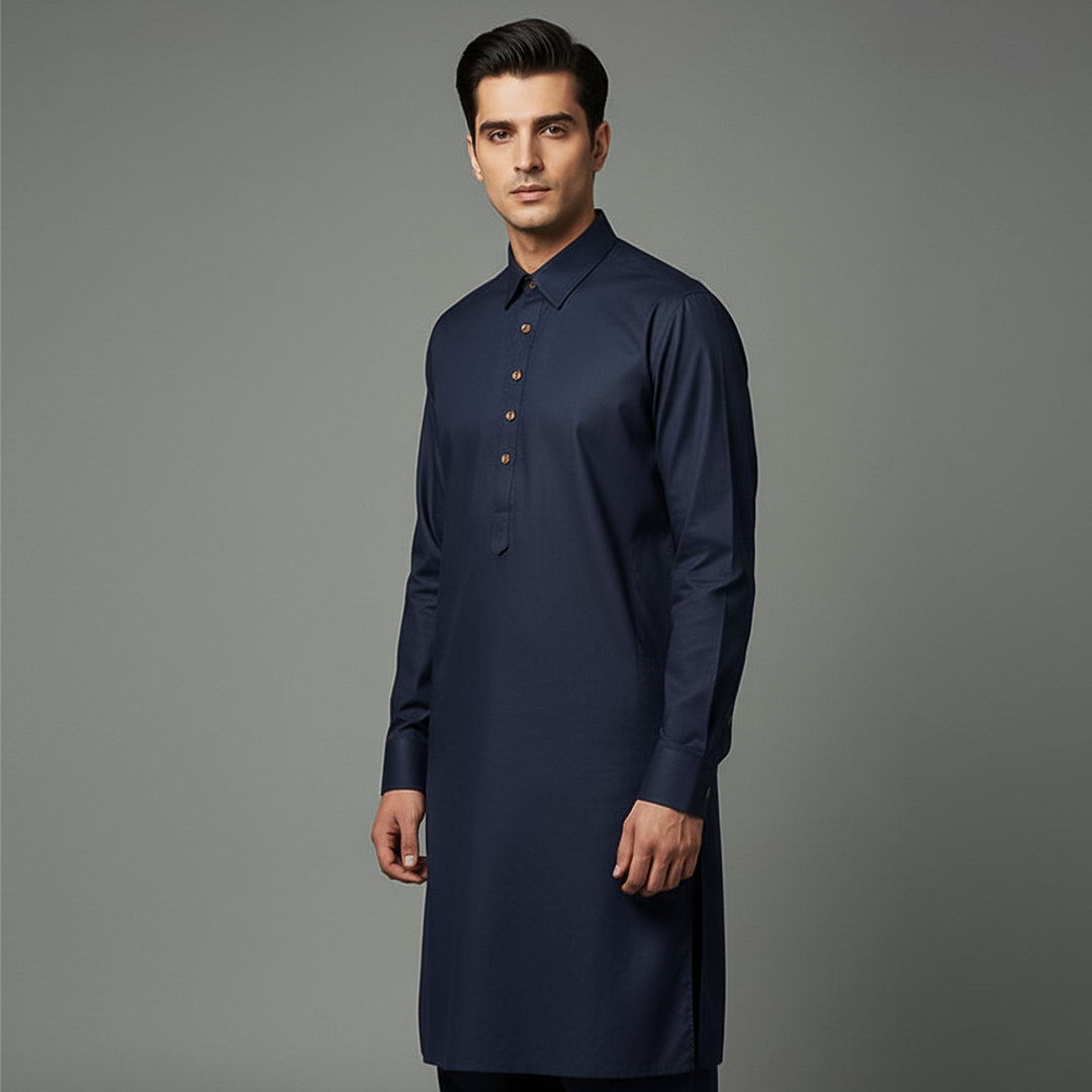 Poly Viscose Navy Blazer Slim Fit Suit