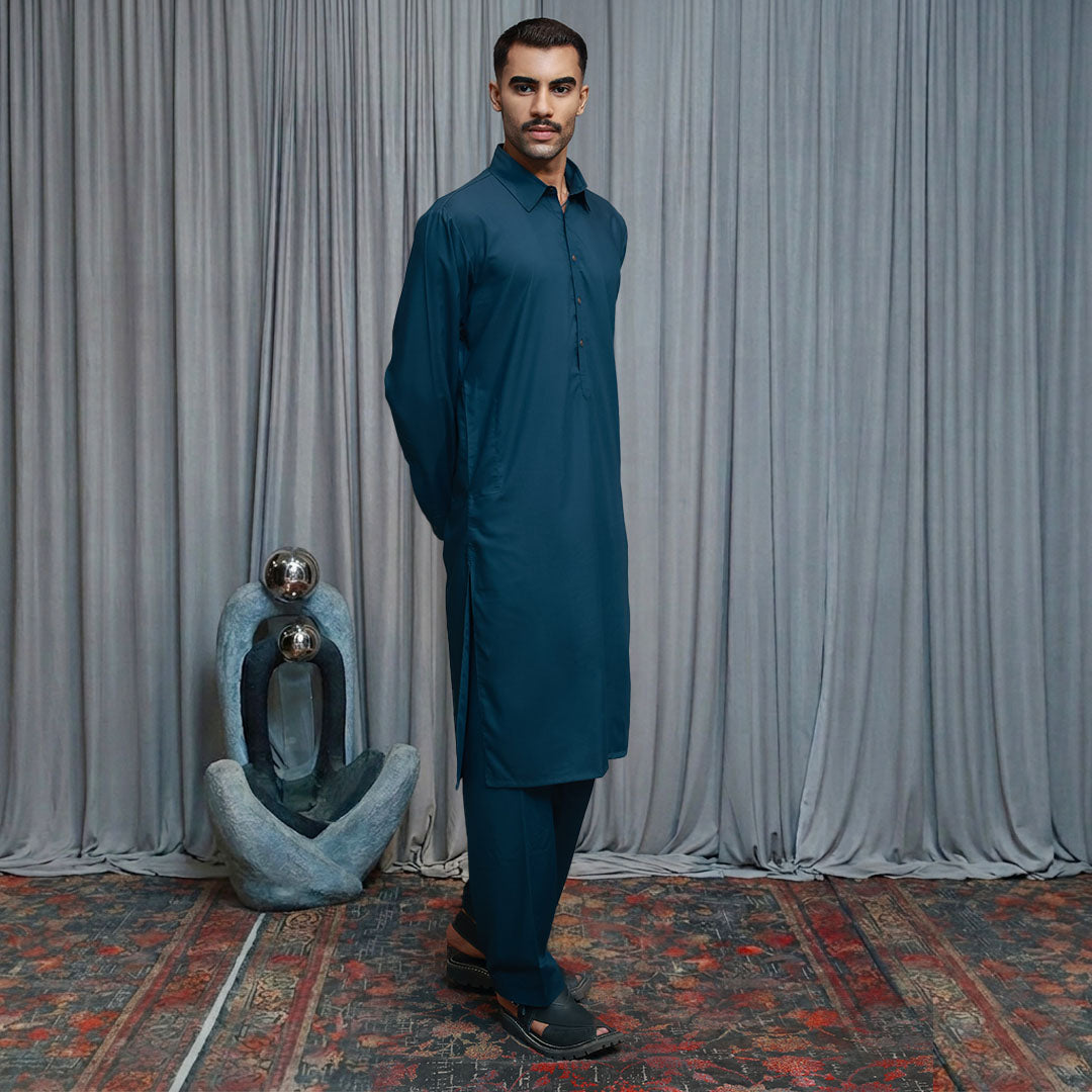 Poly Viscose Outer Space Classic Fit Suit