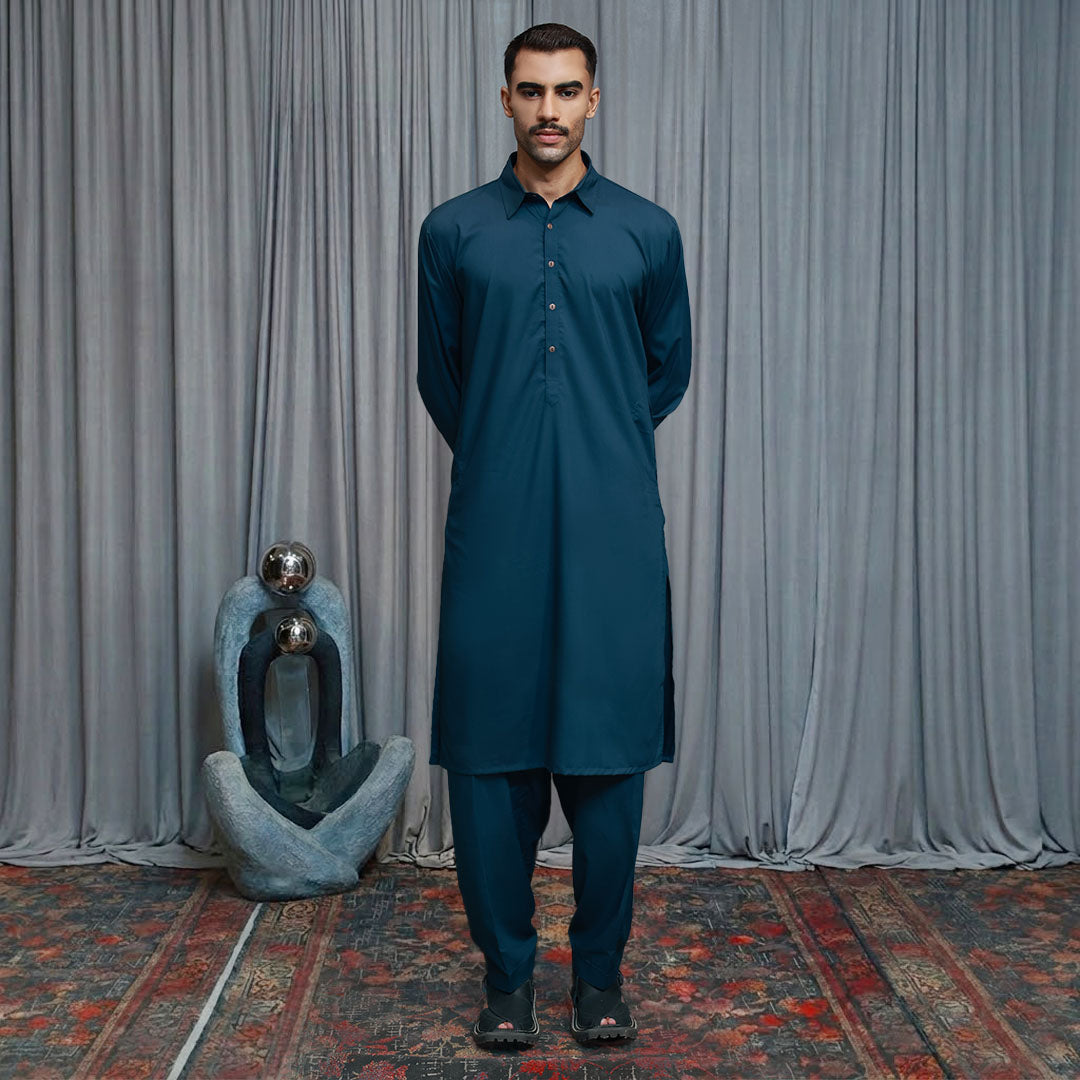 Poly Viscose Outer Space Classic Fit Suit