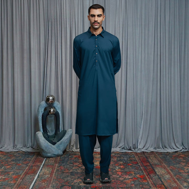 Poly Viscose Outer Space Classic Fit Suit