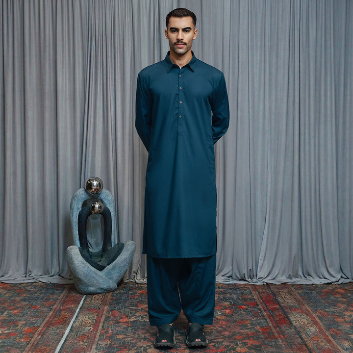 Poly Viscose Outer Space Classic Fit Suit
