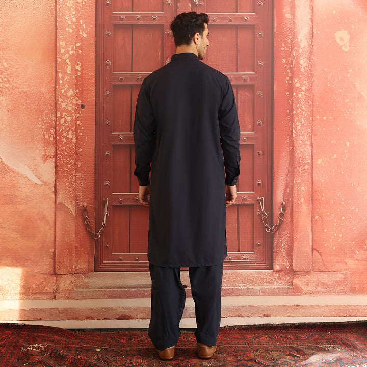 Poly Viscose Outer Space Classic Fit Suit