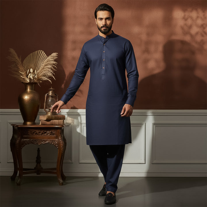 Poly Viscose Outer Space Slim Fit Suit