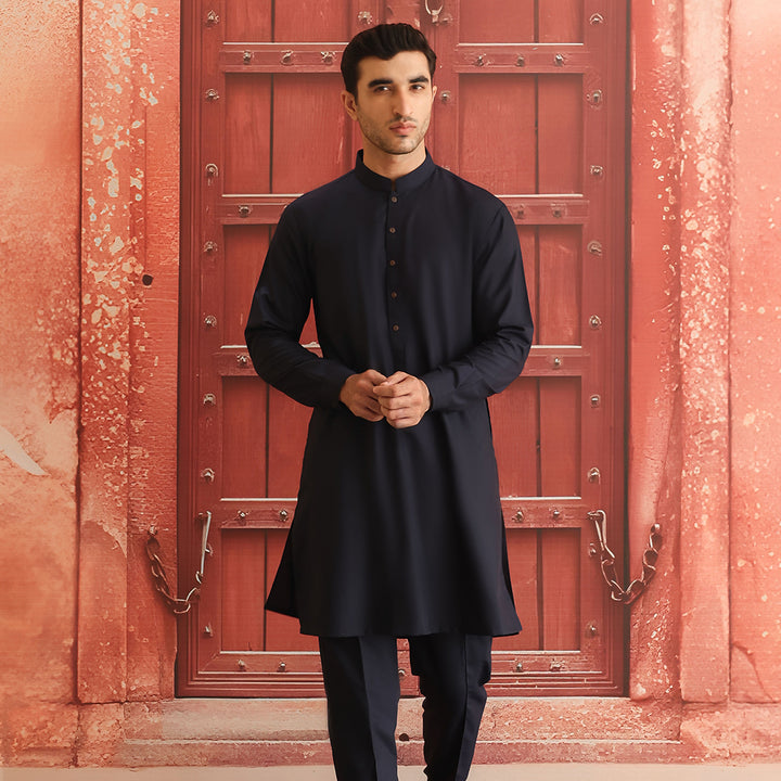 Poly Viscose Outer Space Slim  Fit Suit