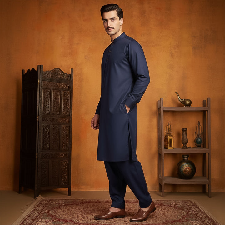 Poly Viscose Outer Space Slim Fit Suit