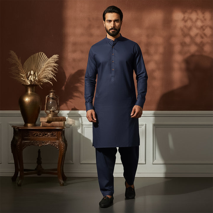 Poly Viscose Outer Space Slim Fit Suit