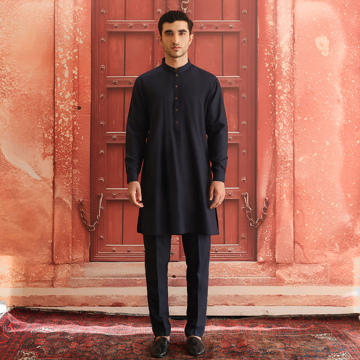 Poly Viscose Outer Space Slim  Fit Suit