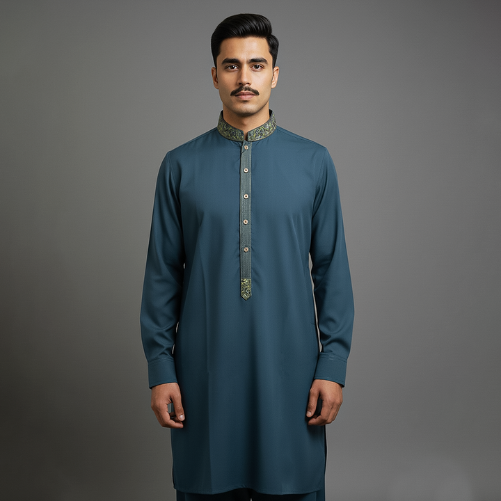 Poly Viscose Reflecting Pond Classic Fit Embroidered Suit