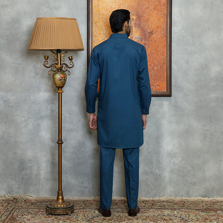 Poly Viscose Reflecting Pond Slim  Fit Suit