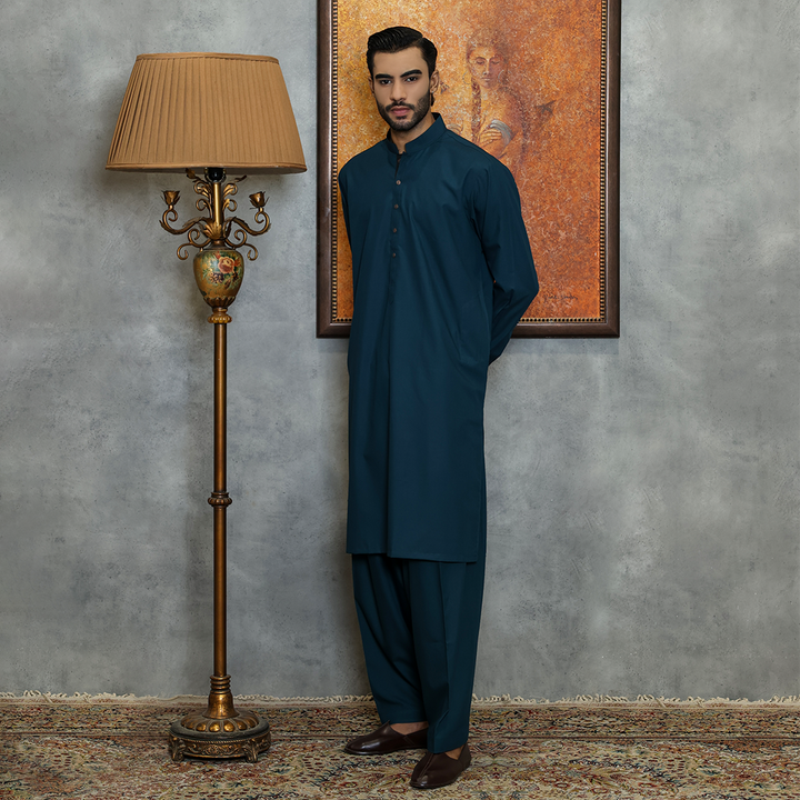 Poly Viscose Sea Moss Classic Fit Suit