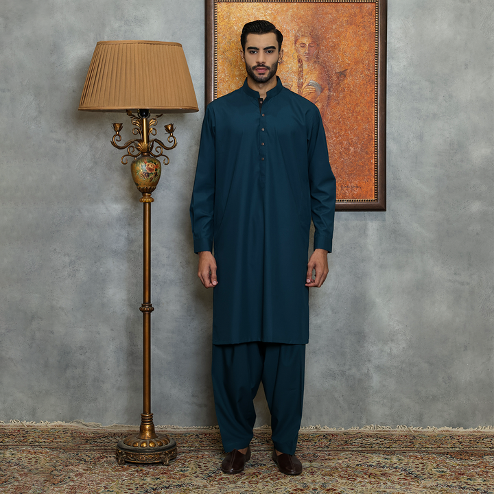 Poly Viscose Sea Moss Classic Fit Suit