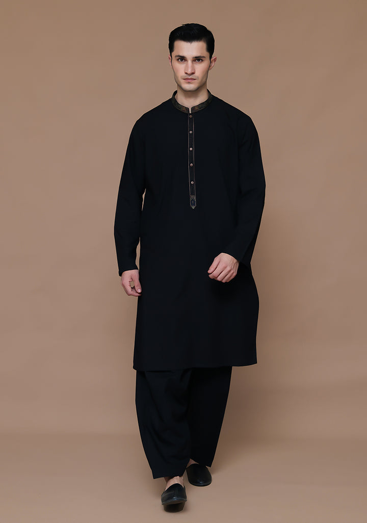 Poly Viscose Tap Shoe Classic Fit Embroidered Suit