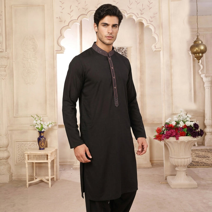 Poly Viscose Tap Shoe Classic Fit Embroidered Suit