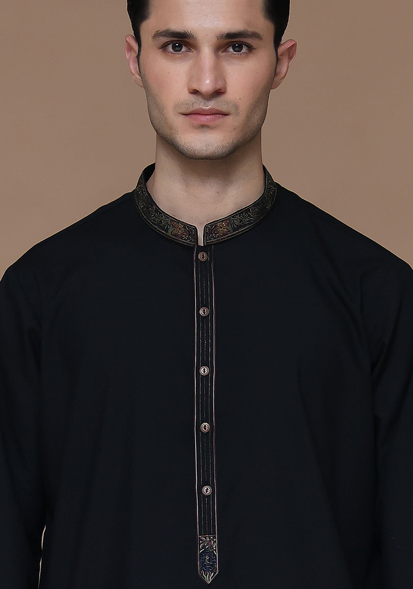 Poly Viscose Tap Shoe Classic Fit Embroidered Suit