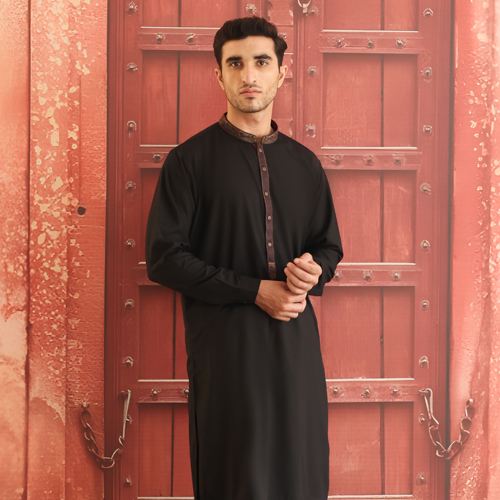 Poly Viscose Tap Shoe Classic Fit Embroidered Suit