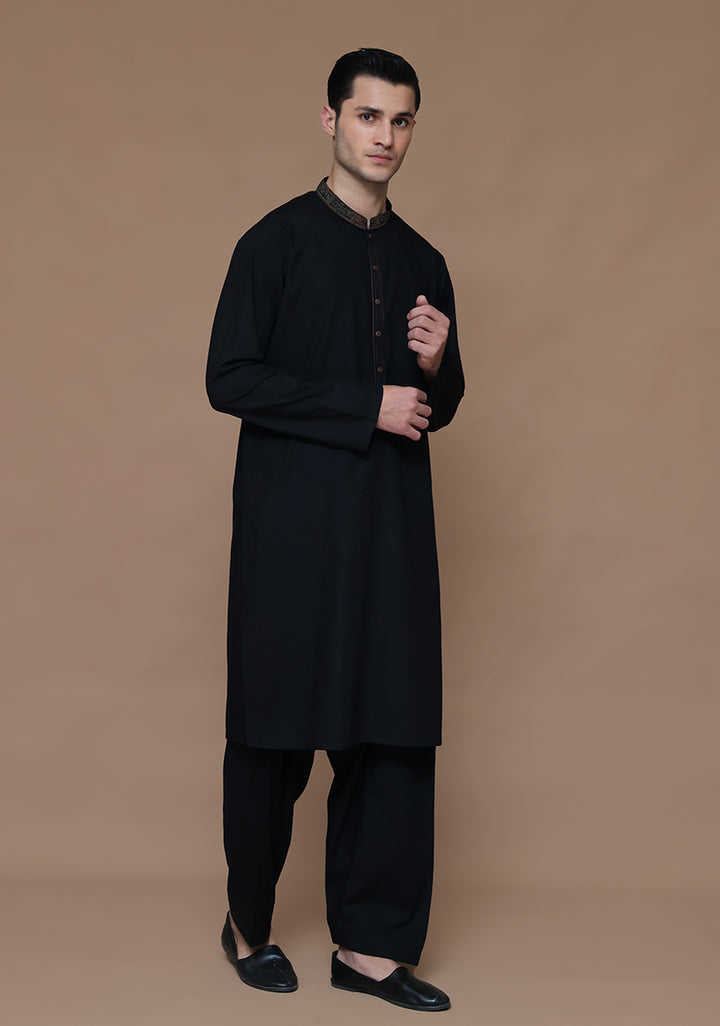 Poly Viscose Tap Shoe Classic Fit Embroidered Suit