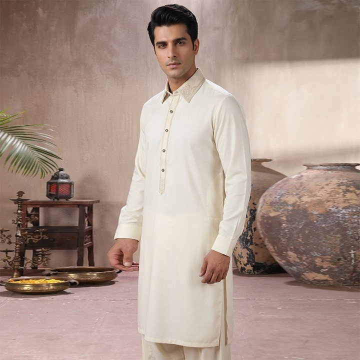Poly Viscose Vanilla Ice Classic Fit Embroidered Suit