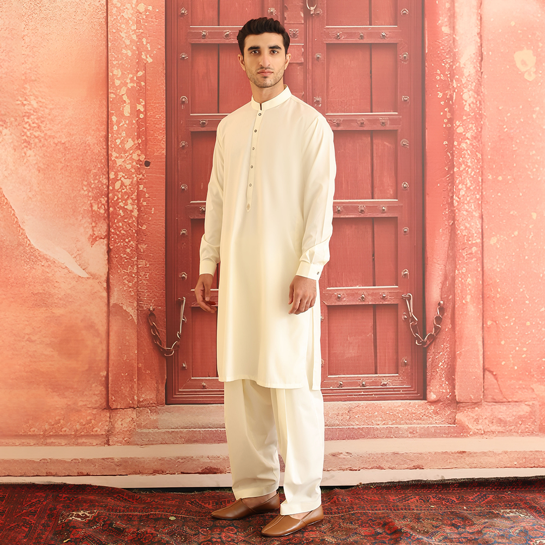 Poly Viscose Vanilla Ice  Classic Fit Suit