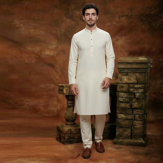 Poly Viscose Vanilla Ice Slim Fit Suit