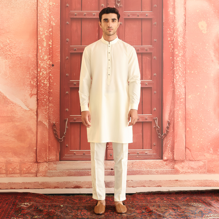 Poly Viscose Vanilla Ice Slim  Fit Suit