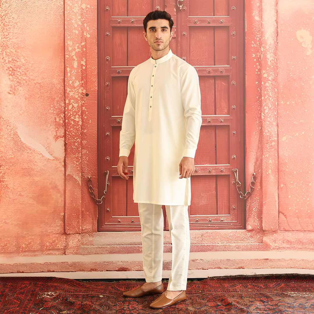 Poly Viscose Vanilla Ice Slim  Fit Suit