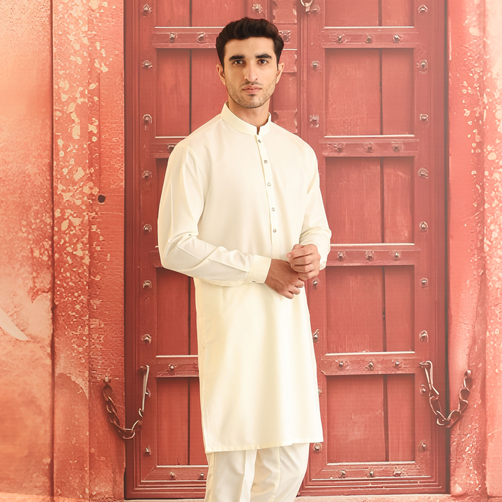 Poly Viscose Vanilla Ice Slim  Fit Suit