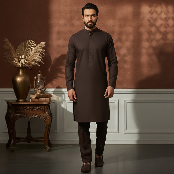 Poly Viscose Wine Tasting Slim Fit Suit