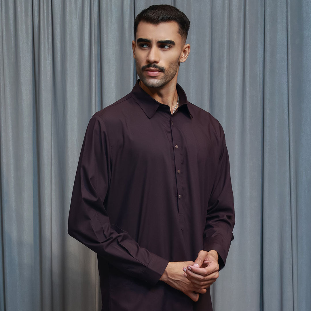 Poly Viscose Wine Tasting Slim Fit Suit