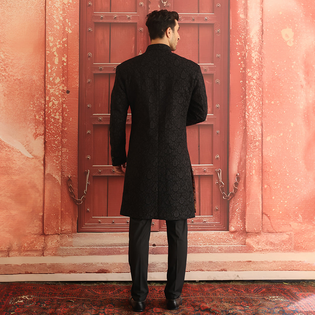 Premium Georgette Tap Shoe Embroidered  Sherwani