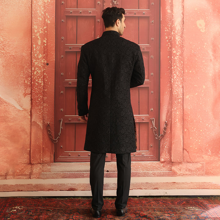 Premium Georgette Tap Shoe Embroidered  Sherwani