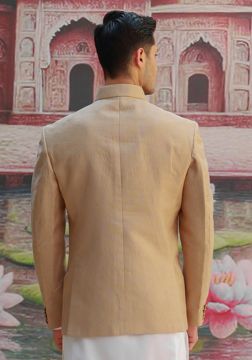 Premium Jamawar Sesame  Couture Jacket