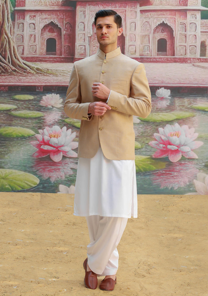 Premium Jamawar Sesame  Couture Jacket