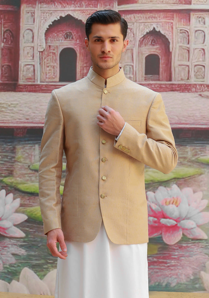 Premium Jamawar Sesame  Couture Jacket