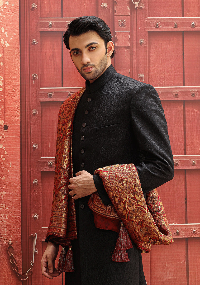 Premium PV Maroon Traditional Shawl