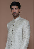 Premium Zari Karandi Jamawar Creme Brulee Couture Sherwani