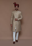 Premium Zari Karandi Jamawar Sesame Couture Sherwani