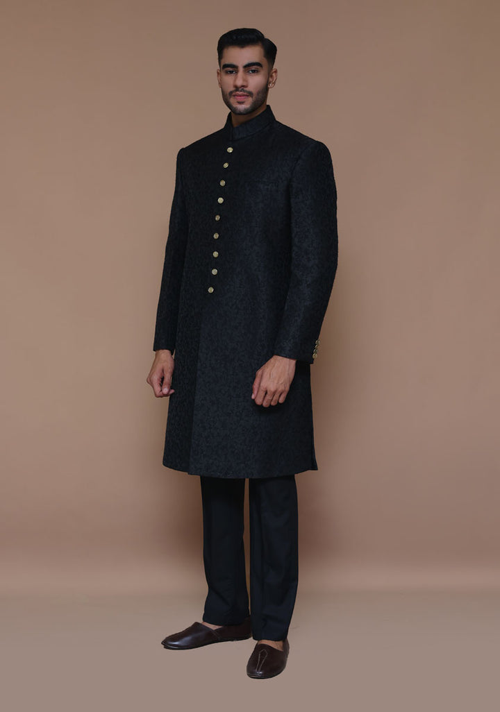 Premium Zari Karandi Jamawar Tap Shoe Couture Sherwani