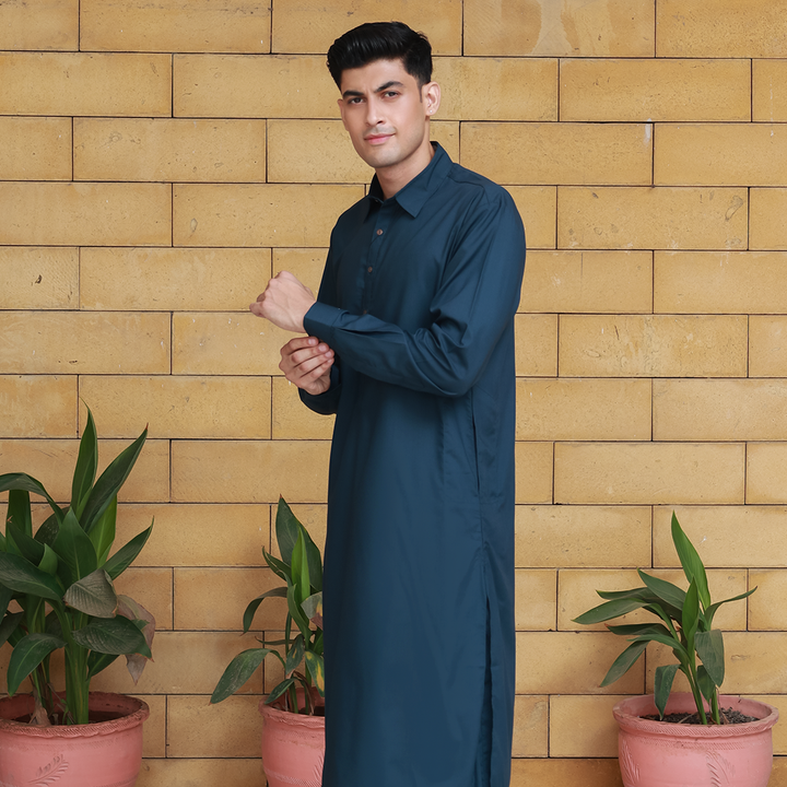 Slim Fit Shirt Collar Plain Suit