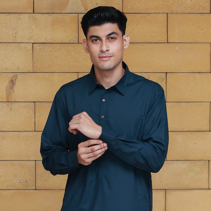 Slim Fit Shirt Collar Plain Suit