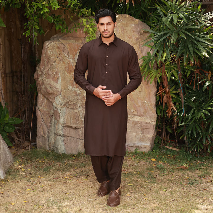 Slim Fit Shirt Collar Plain Suit