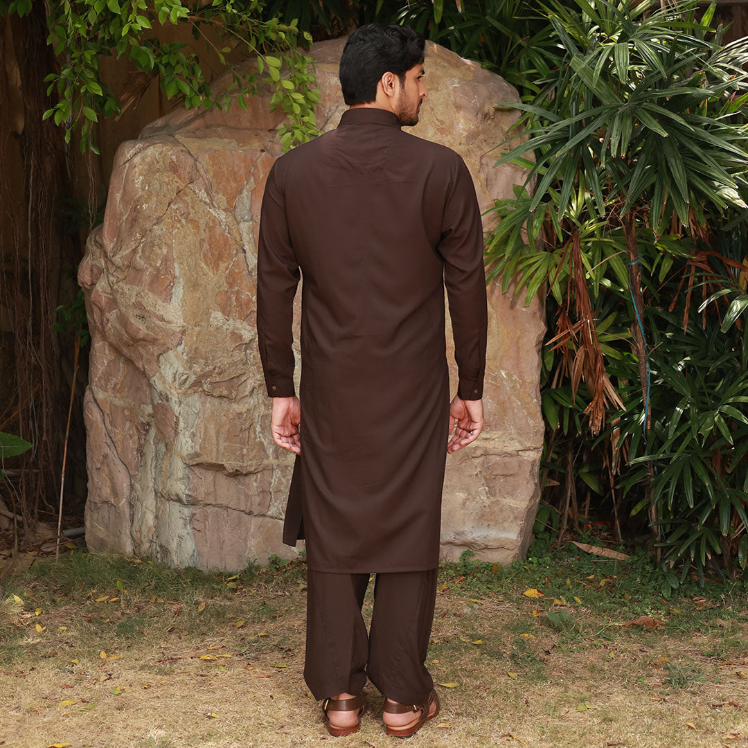 Slim Fit Shirt Collar Plain Suit