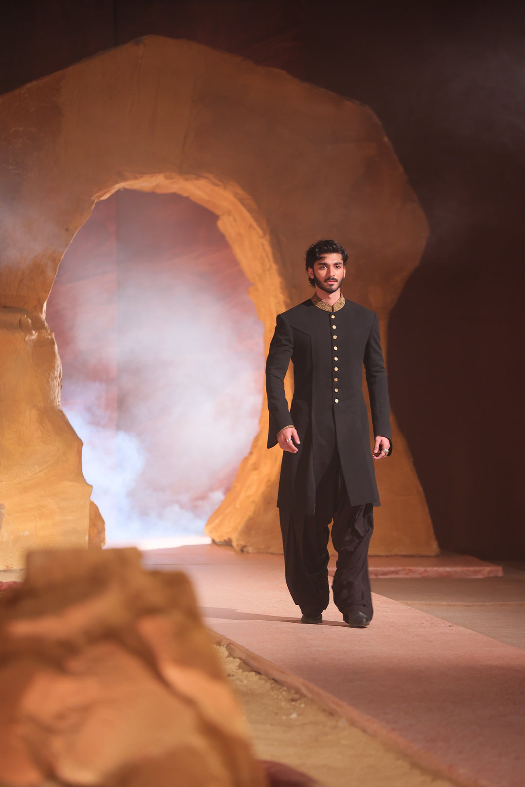 Premium Georgette Black Couture Sherwani